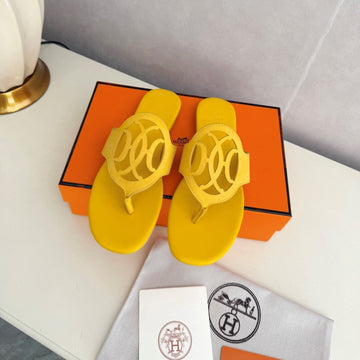 Hm Mage Sandal Yellow Lambskin 605905