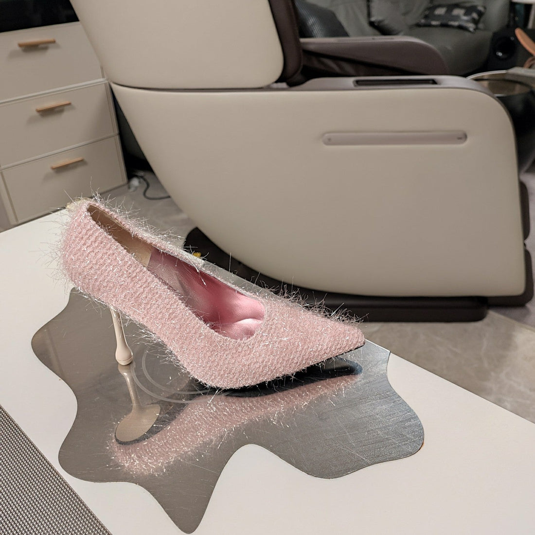 Jimmy 25 Ixia 100 Pump Baby Pink Tinsel 240023