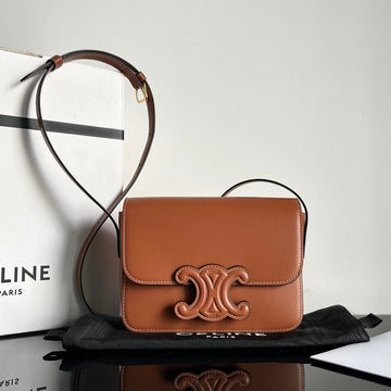 Teen Triomphe 18 All Brown Calfskin Gold Hardware