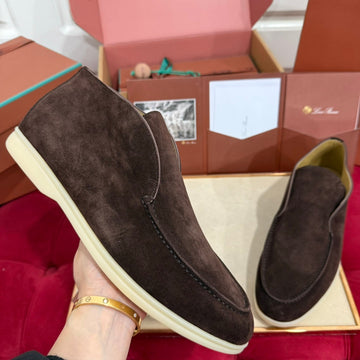 Lp Open Walk Ankle Boot In Brown Chocolate Suede 978064