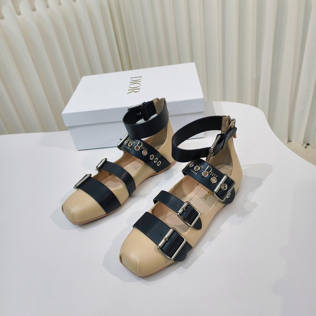 CD 25 Mary Jane Flat Calfskin And Suede 237989