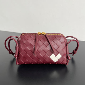Bv Concert Pouch 18.5cm Dark Red Lambskin