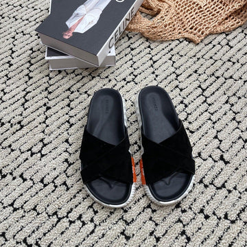 Infra Sandal Black Suede