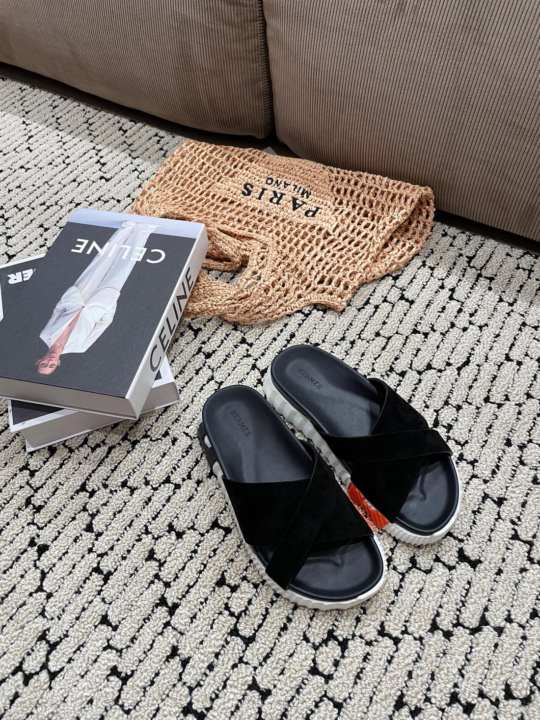 Infra Sandal Black Suede