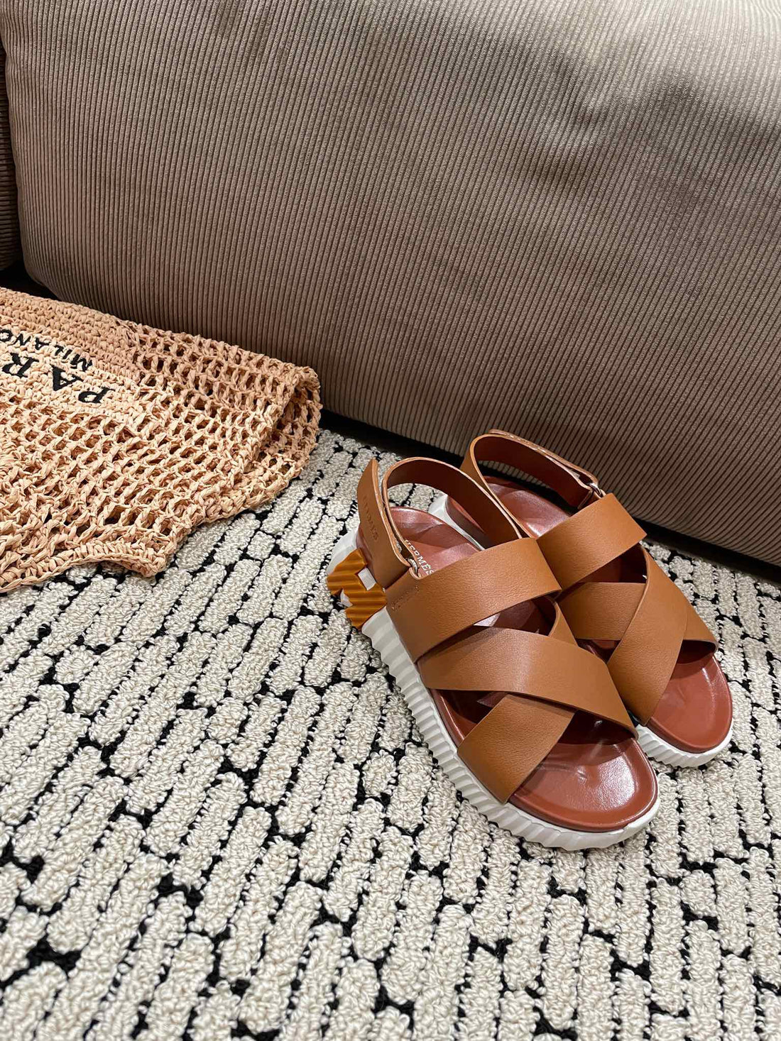 Electric Sandal Chocolate Calfskin