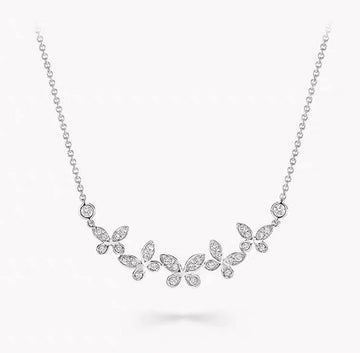 Graff Five Butterflies Full Diamond Necklace