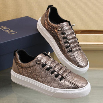 CD Stylish Sneaker Metallic Calfskin