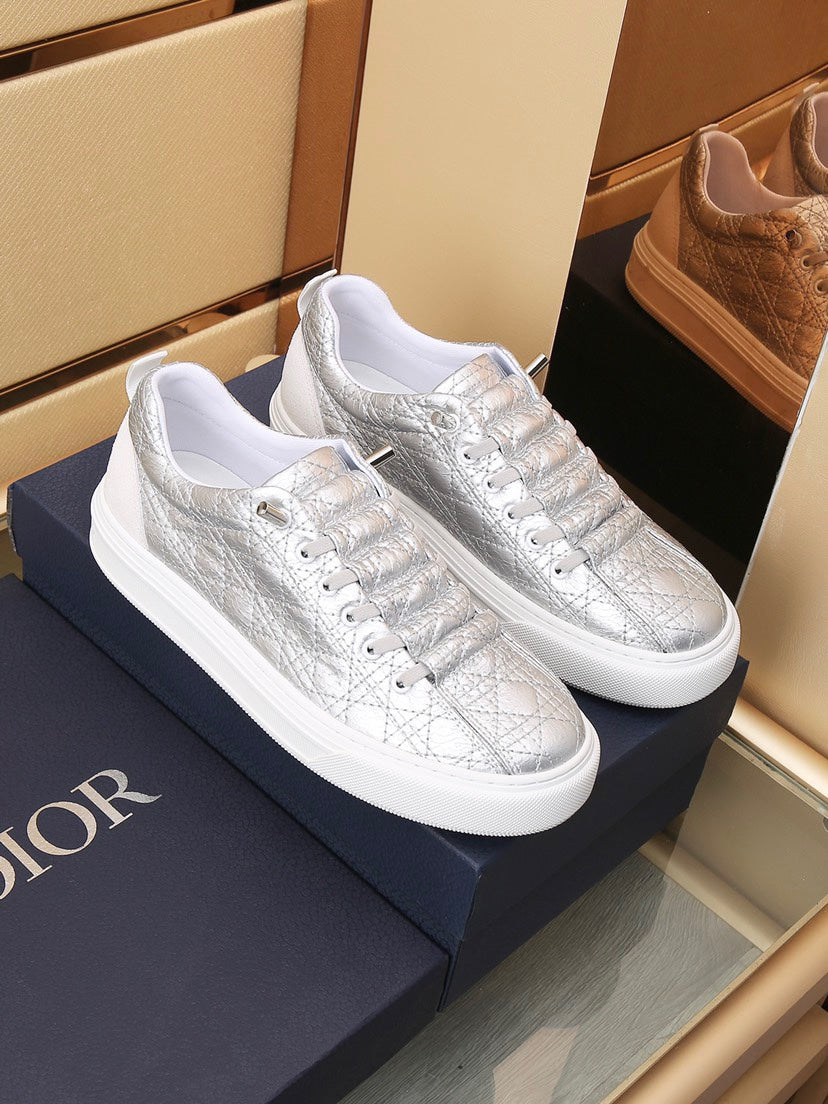 CD Stylish Sneaker Silver Calfskin