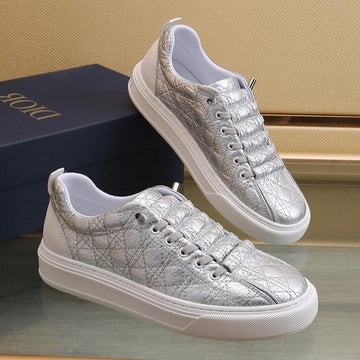 CD Stylish Sneaker Silver Calfskin