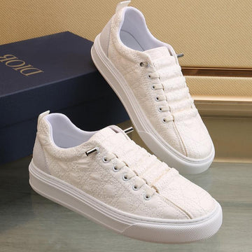 CD Stylish Sneaker White Calfskin