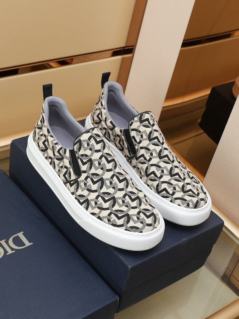 CD Solar Slip-On Cream Mix Black Fabric