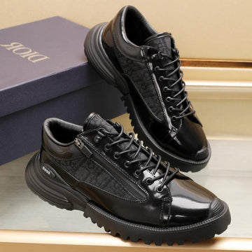 CD Combat Derby Shoe Black Polished Calfskin
