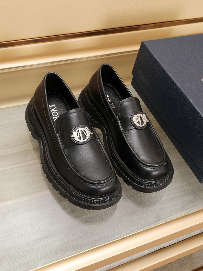 CD Explorer Icon Loafer Black Calfskin