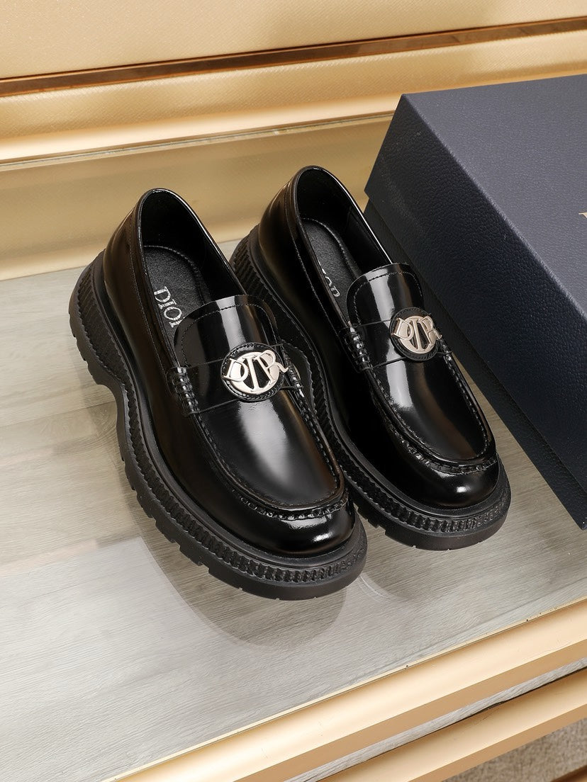 CD Explorer Icon Loafer Black Polished Calfskin
