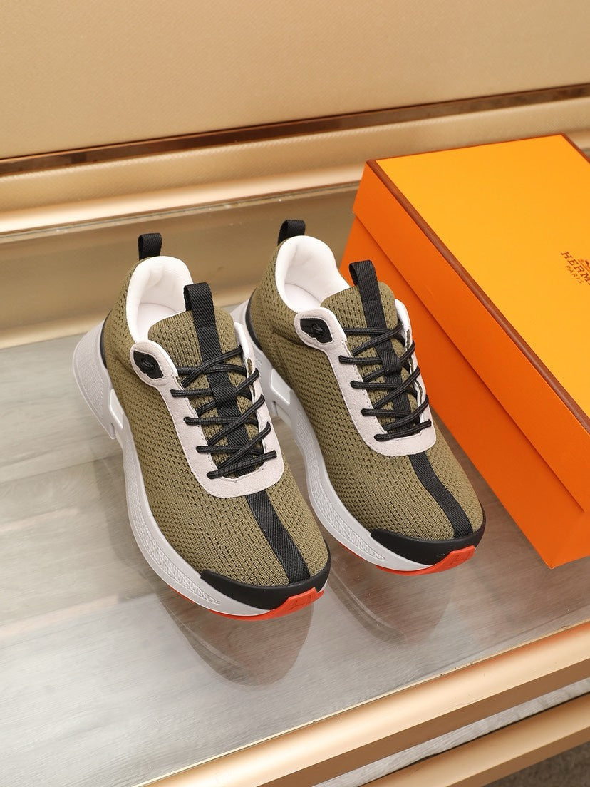 Hm Hugo Sneaker Olive Breathable Fabric