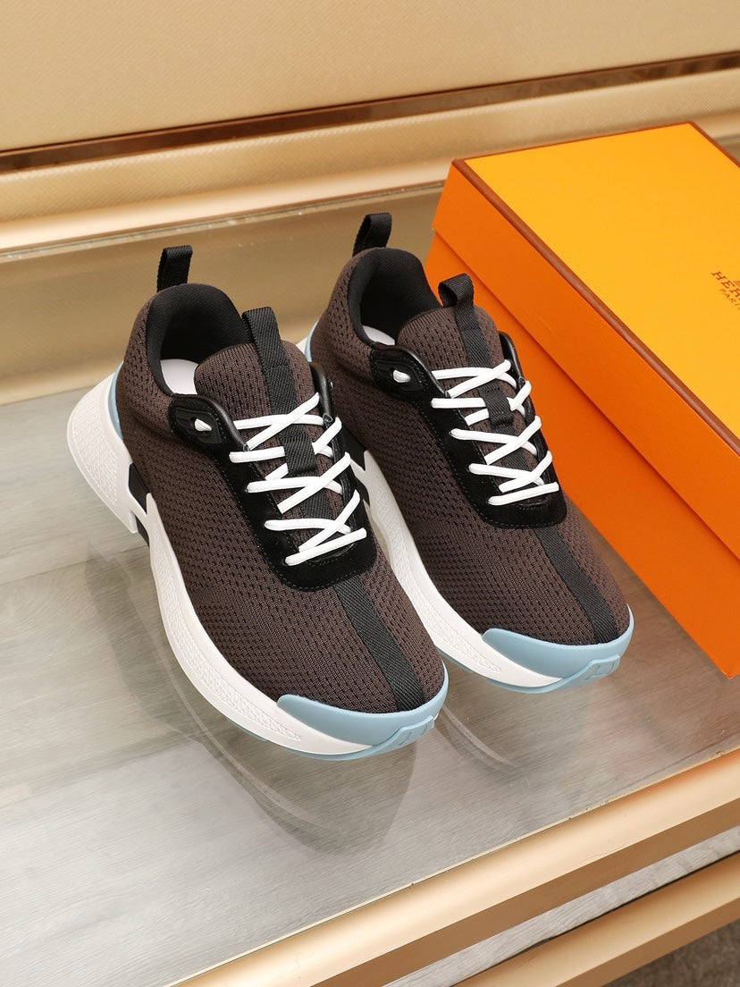 Hm Hugo Sneaker Brown Breathable Fabric