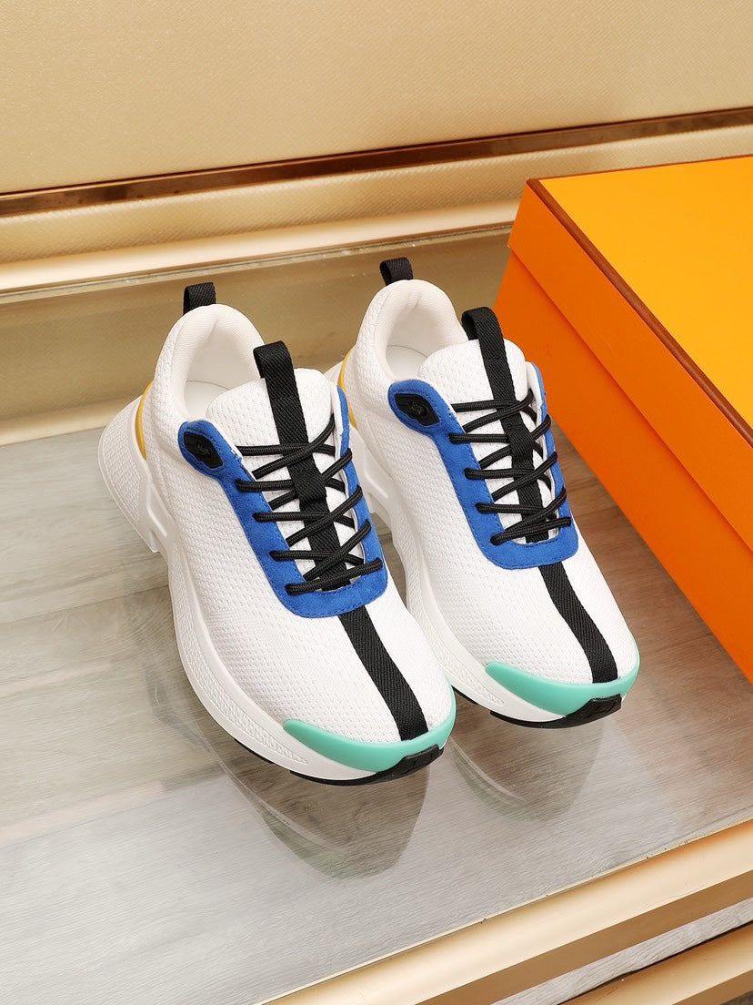 Hm Hugo Sneaker White And Cobalt Breathable Fabric