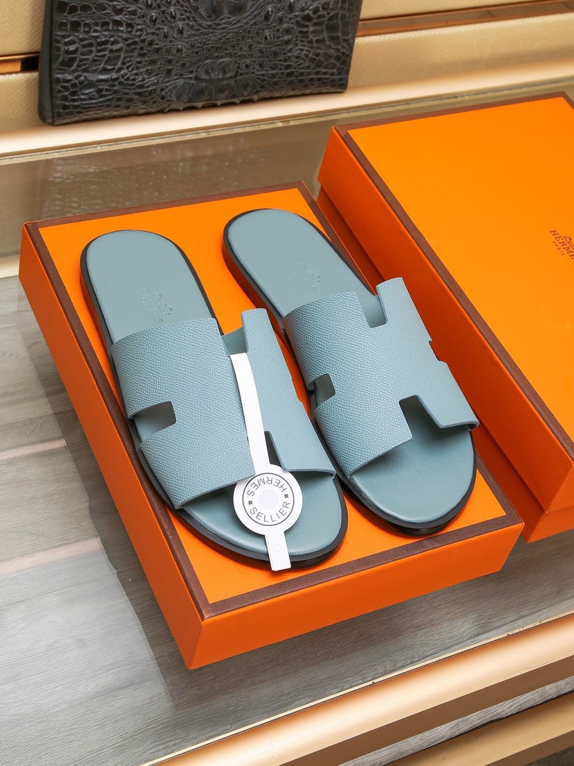 Hm Izmir Sandal Teal Calfskin