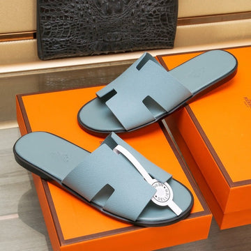 Hm Izmir Sandal Teal Calfskin