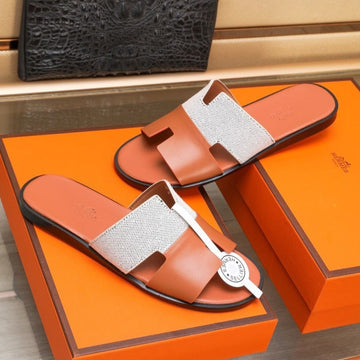 Hm Izmir Sandal Orange And White Lambskin