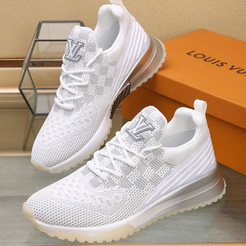 Sneakers In White Mesh Breathable And Rubber