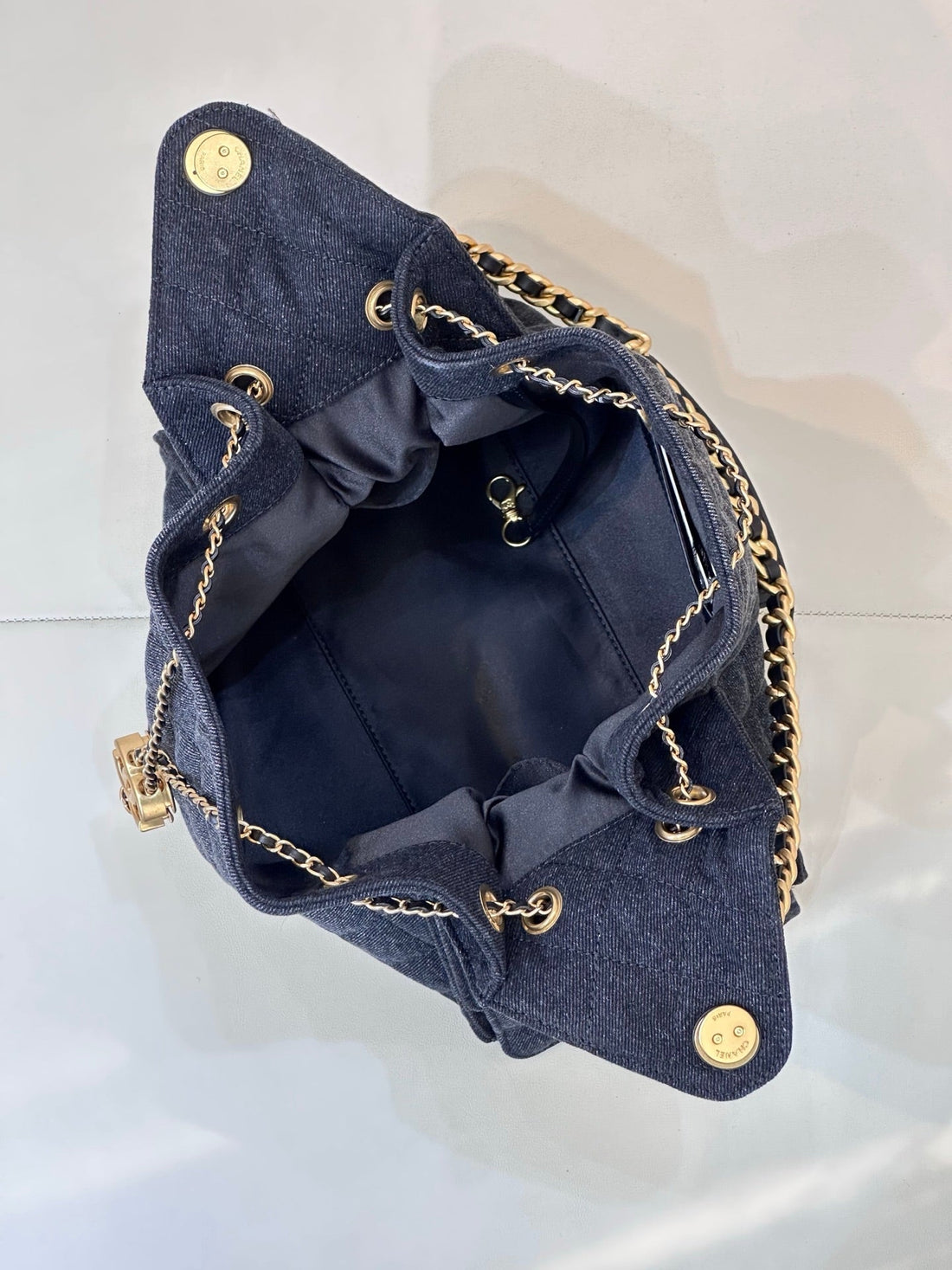 CC 25C Hobo Bags 40CM Dark Blue Denim