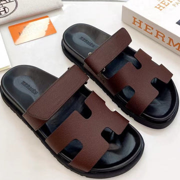 Hm 2025 Chypre Sandals Dark Brown Cowhide 294377