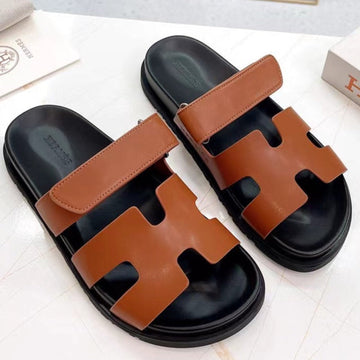 Hm 2025 Chypre Sandals Brown Cowhide 294381
