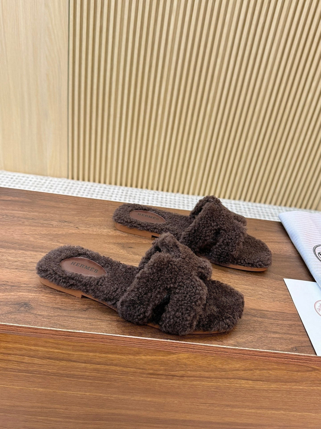 Hm Oran Sandal Brown Coffee Wool 543689