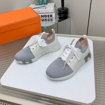 Hm Depart Slip-On Sneaker In Grey Woven Fabric 106340