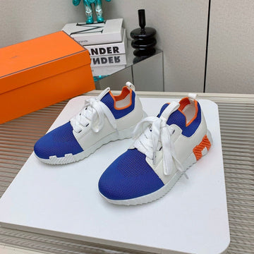 Hm Depart Slip-On Sneaker In Blue Woven Fabric 106339