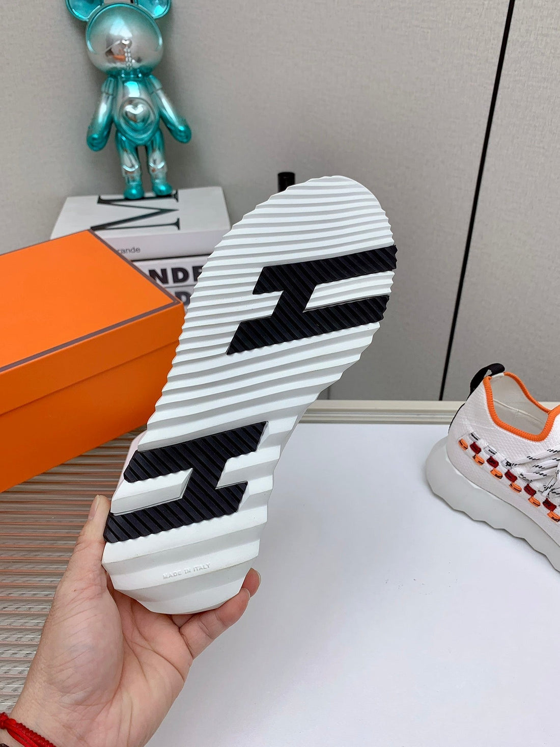Hm Flex Slip-On Sneaker In White Woven Fabric 106316