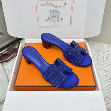 Hm 26SS Oran Sandals 50 Cobalt Blue Cowhide 625228
