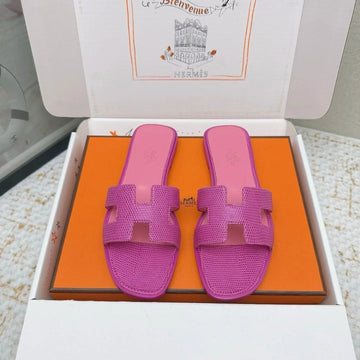Hm 26SS Oran Sandals Purple Cowhide 625044
