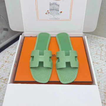 Hm 26SS Oran Sandals Green Cowhide 625048
