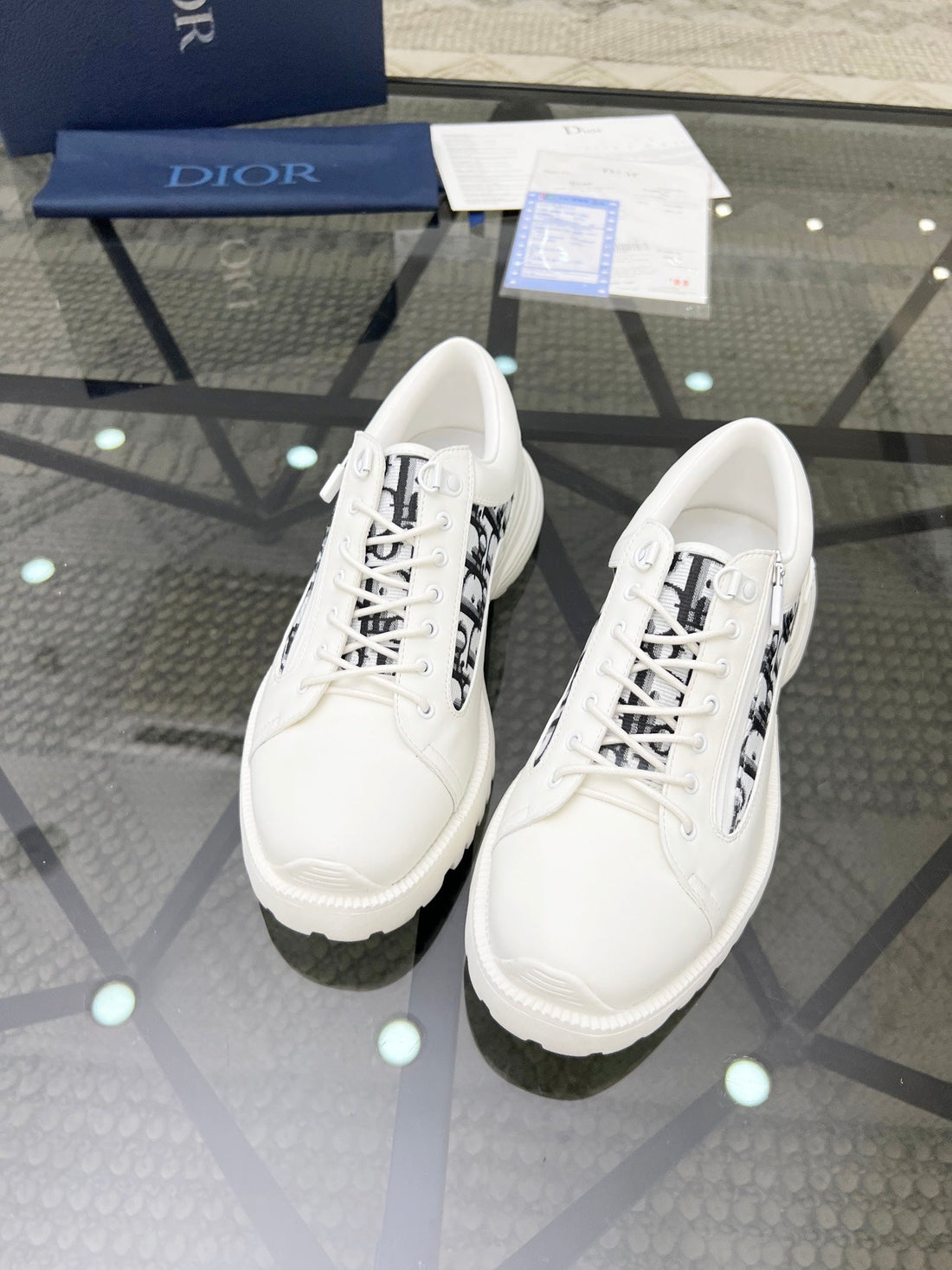 CD Combat Derby Shoe White Calfskin