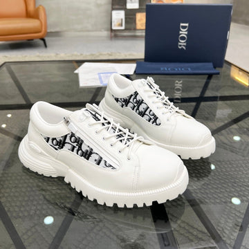 CD Combat Derby Shoe White Calfskin