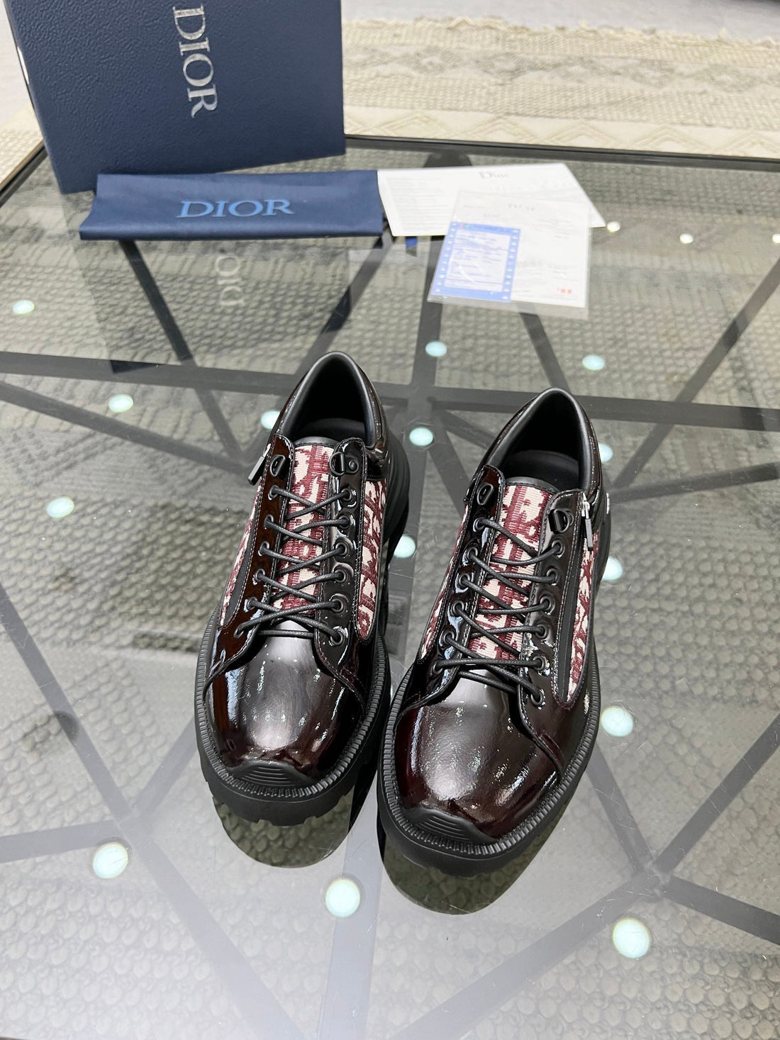 CD Combat Derby Shoe Wine Polished Calfskin