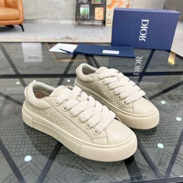 CD B33 Sneaker Beige Embossed Calfskin
