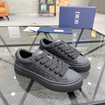 CD B33 Sneaker Black Embossed Calfskin