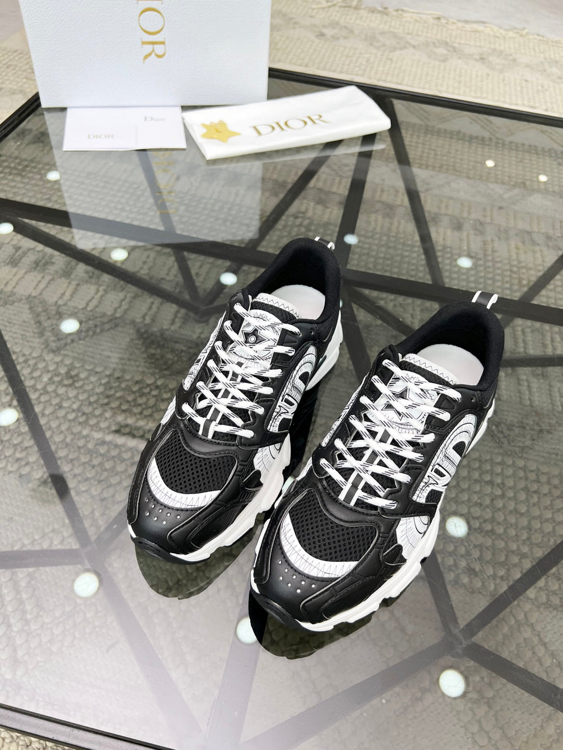 CD Chrono Sneaker Black Mesh Fabric