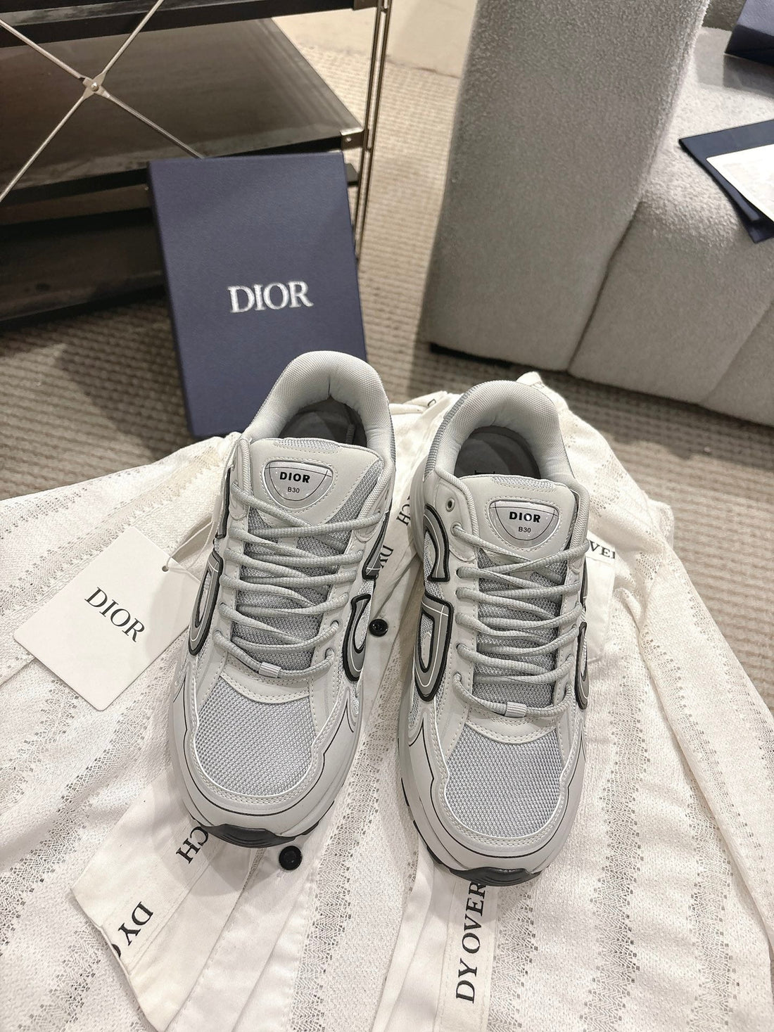 CD B30 Sneakers Gray Technology Fabric 438318