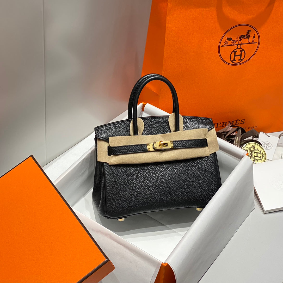 HM Birkin 20CM Black Togo Leather Gold Hardware