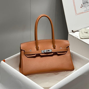 HM Shoulder Birkin 29CM Gold Swift Leather Silver Hardware