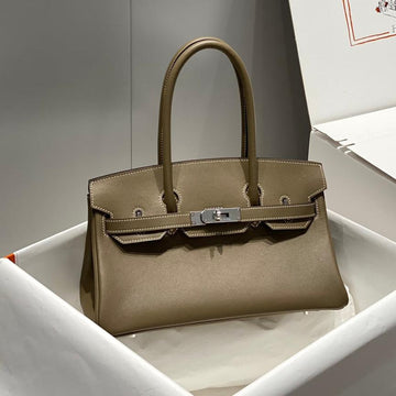 HM Shoulder Birkin 29CM Elephant Gray Swift Leather Silver Hardware