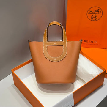 HM In-The-Loop 18CM Bag Tan Brown Taurillon Clemence Leather