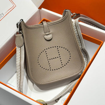 Hermes Evelyn 18 Bag Asphalt Ash Epsom Leather 255531