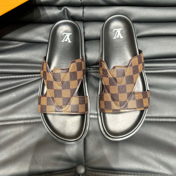 LV Oasis Mule In Chocolate Brown Damier Calfskin
