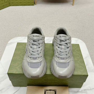GG Ripple Trainer Light Gray Lambskin