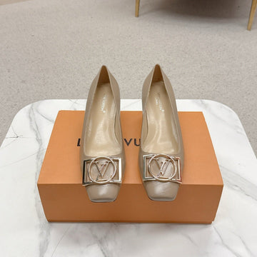 LV Madeleine High Heels Fuchsia Beige Leather 528578